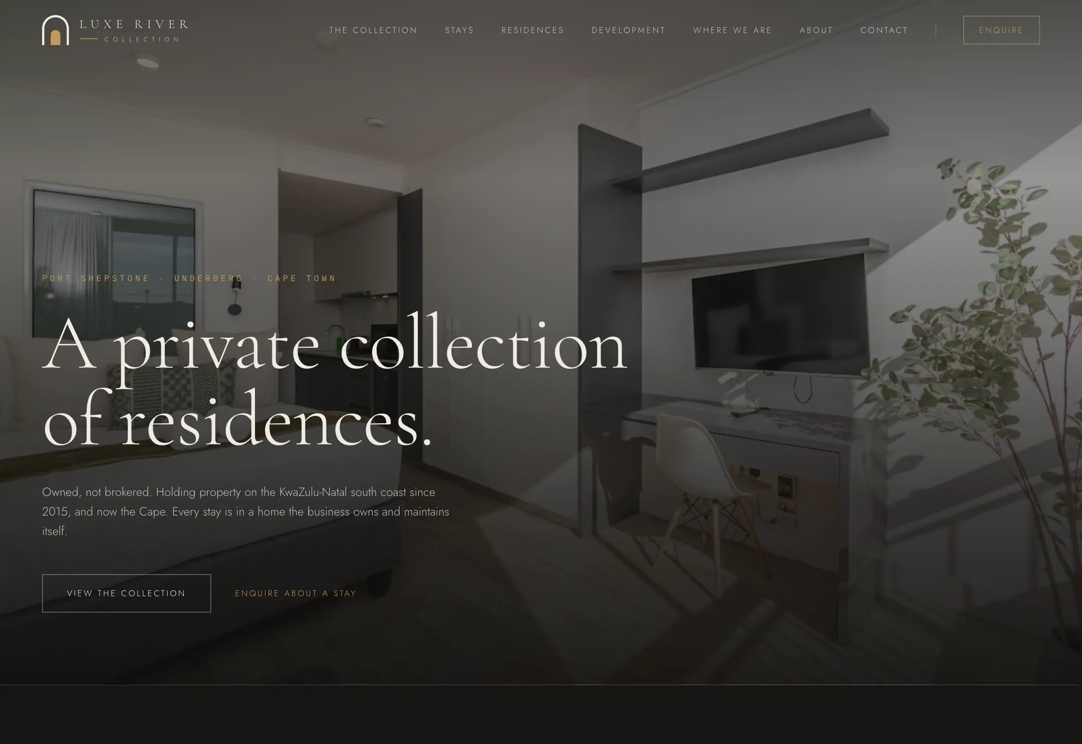 The Luxe River Collection website, built by ZTDEV Studios